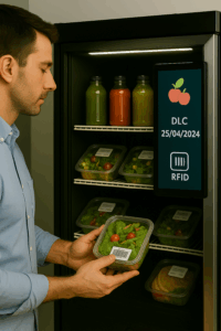 Frigo connecté RFID Eat Machine comparé à un modèle à détection par poids