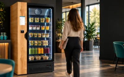 Frigo connecté en entreprise dans un open-space